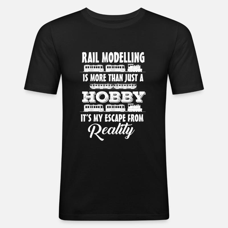 Model railway model railway railway - Men's Slim Fit T-Shirt - black