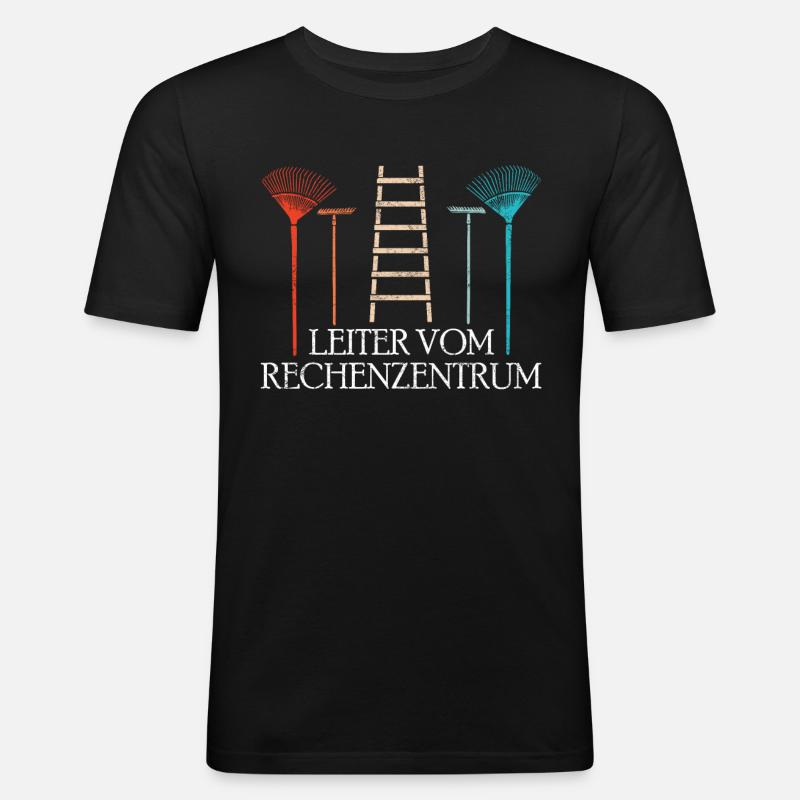 Gärtner | Leiter vom Rechenzentrum - Männer Slim Fit T-Shirt - Schwarz
