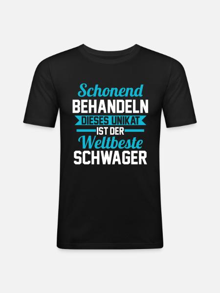 Schwager - Männer Slim Fit T-Shirt - Schwarz