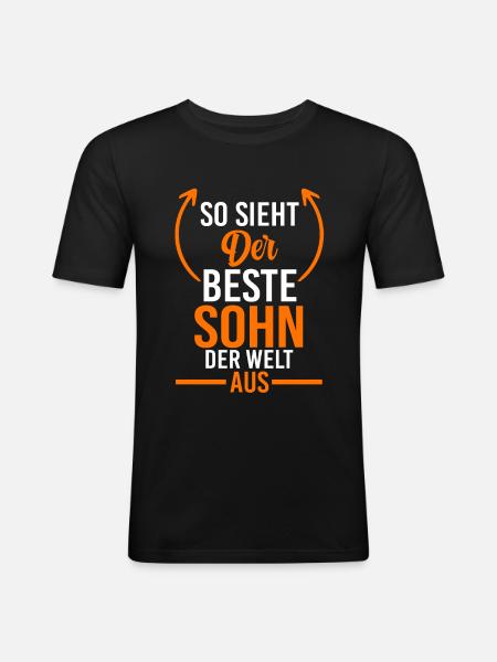 Bester Sohn - Männer Slim Fit T-Shirt - Schwarz