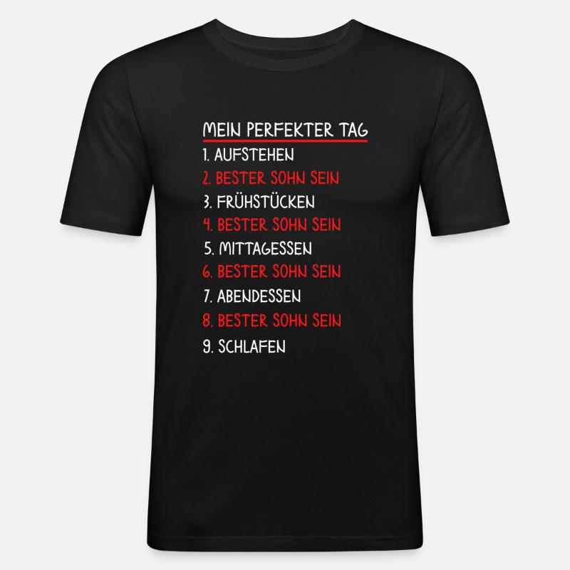 Bester Sohn - Männer Slim Fit T-Shirt - Schwarz
