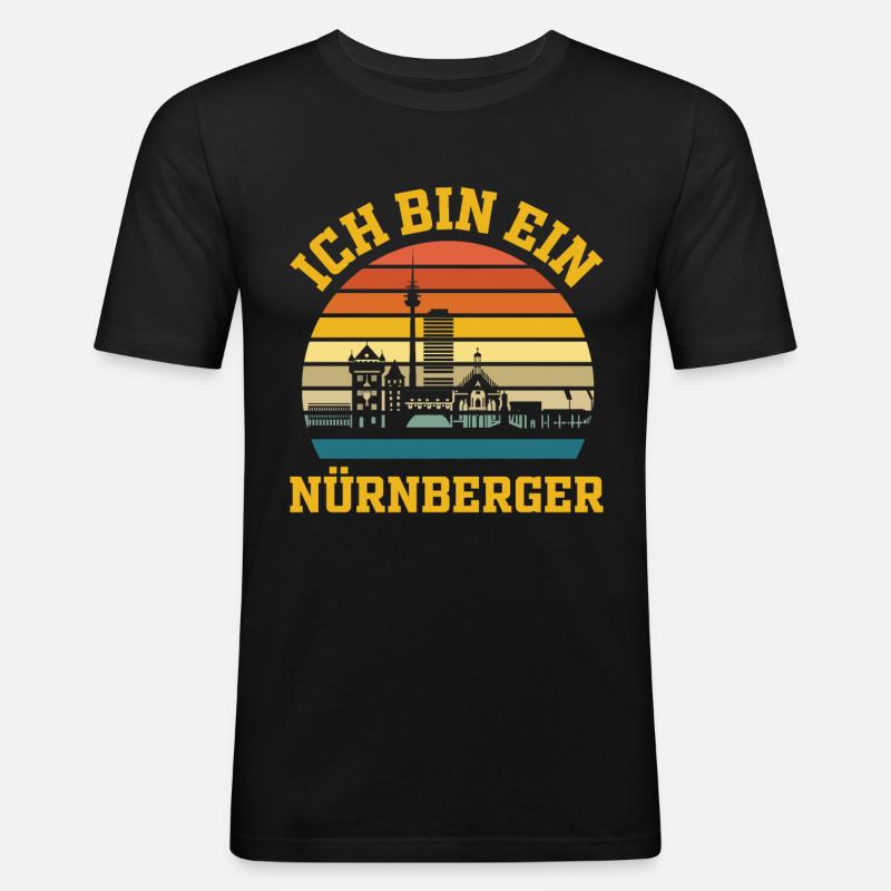 Nürnberg | Ich bin ein Nürnberger - Männer Slim Fit T-Shirt - Schwarz