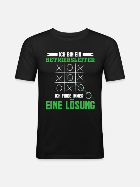 Betriebsleiter - Männer Slim Fit T-Shirt - Schwarz