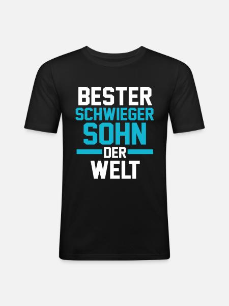 Bester Schwiegersohn - Männer Slim Fit T-Shirt - Schwarz