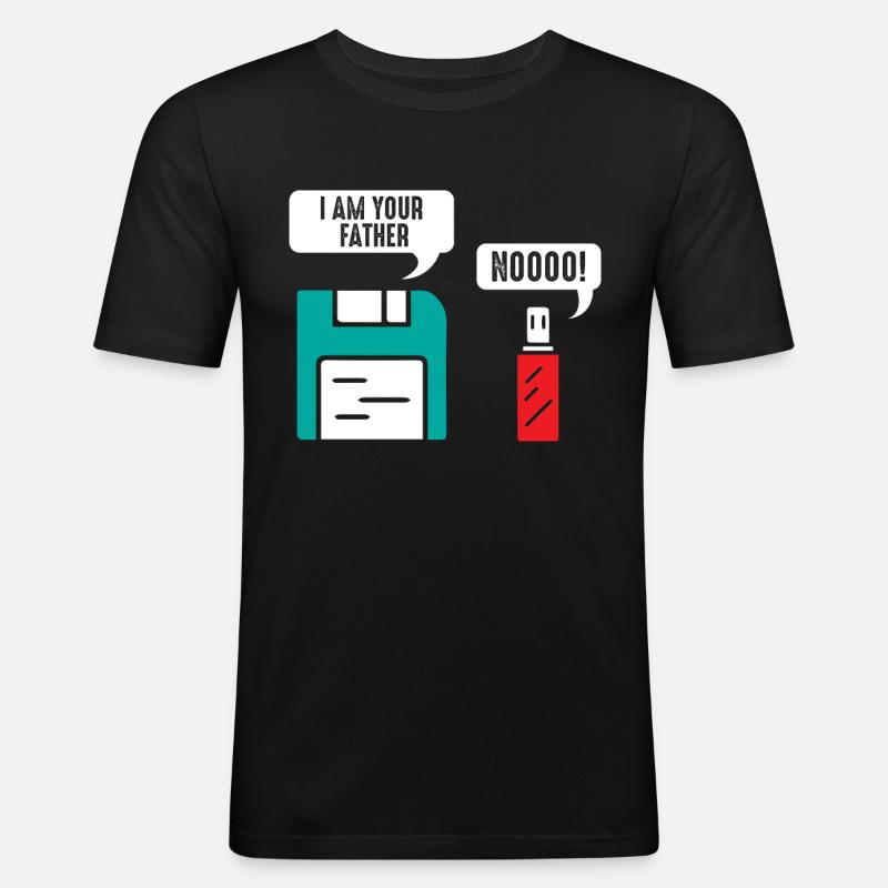 Informatiker Nerd Geek - Männer Slim Fit T-Shirt - Schwarz