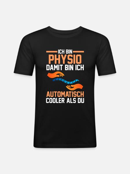 Physiotherapeut Physio - Männer Slim Fit T-Shirt - Schwarz