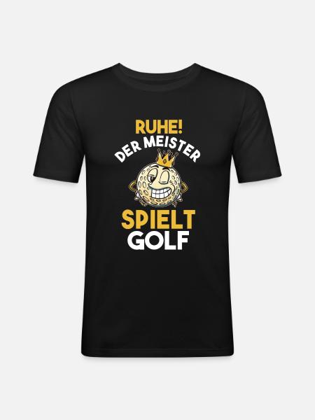 Golf Golfer - Männer Slim Fit T-Shirt - Schwarz