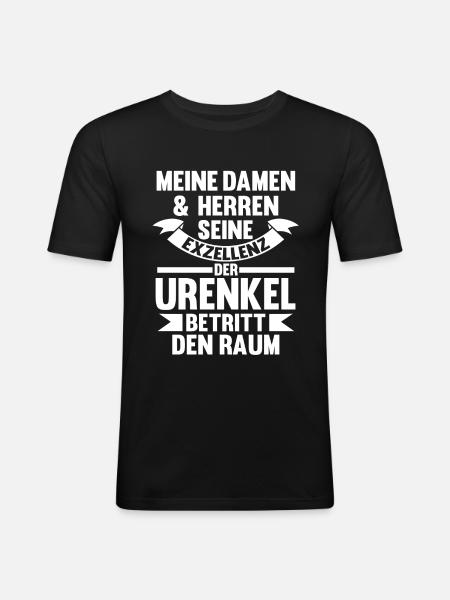 Urenkel - Männer Slim Fit T-Shirt - Schwarz