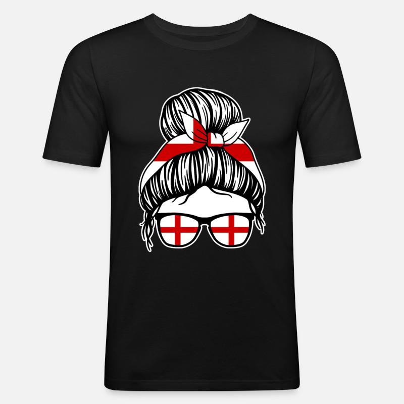 Engländer Englisches England - Männer Slim Fit T-Shirt - Schwarz