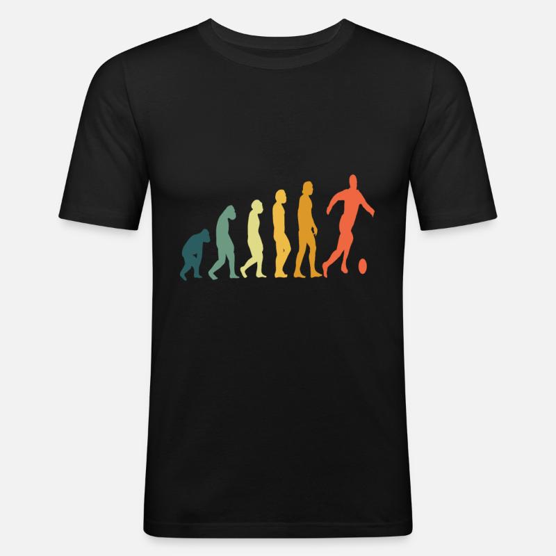 Football retro evolution - Men's Slim Fit T-Shirt - black