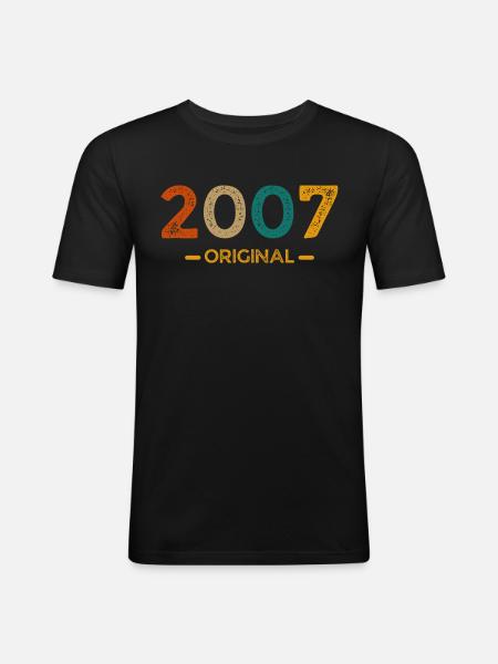 Original 2007 - Männer Slim Fit T-Shirt - Schwarz