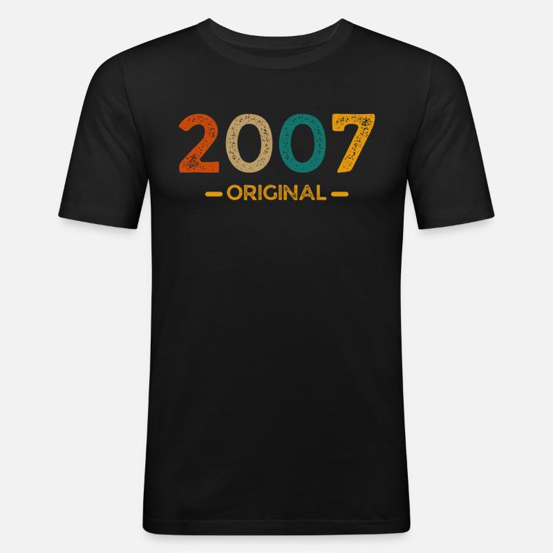 Original 2007 - Männer Slim Fit T-Shirt - Schwarz