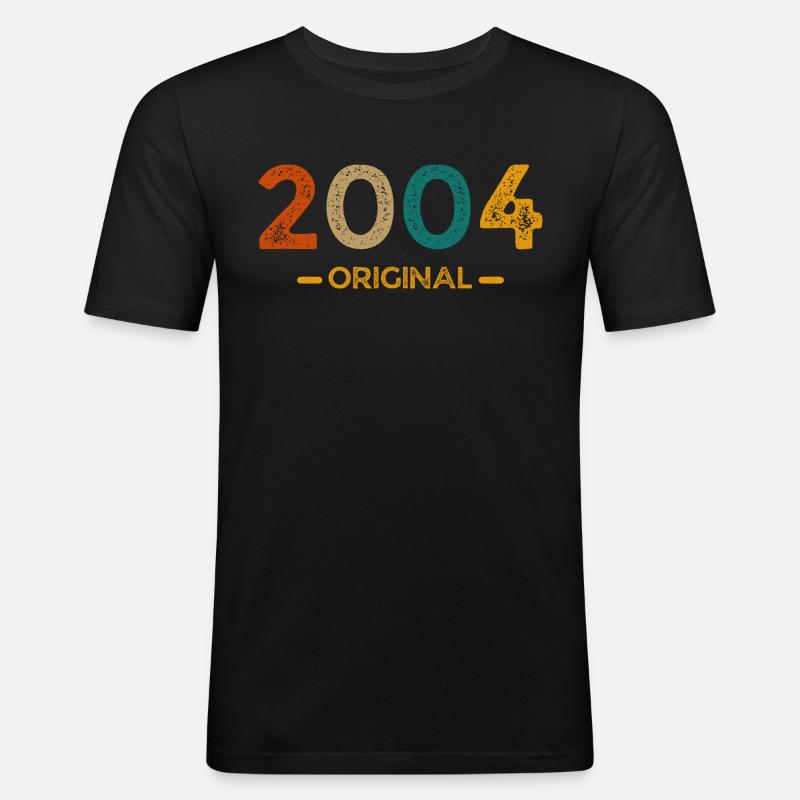 2004 Original - Männer Slim Fit T-Shirt - Schwarz