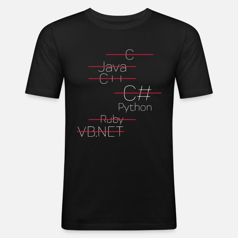 PYTHON CODING / PROGRAMMING LANGUAGE - Men's Slim Fit T-Shirt - black