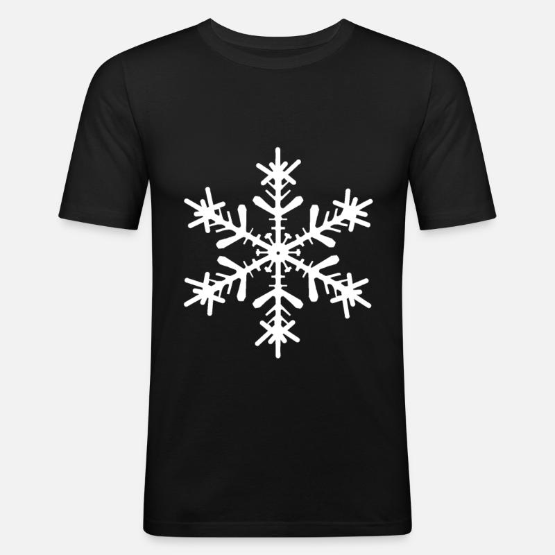 Schneestern - Männer Slim Fit T-Shirt - Schwarz