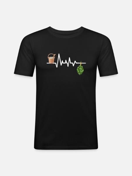 Sauna Sauna Master Gift Sauna - Men's Slim Fit T-Shirt - black