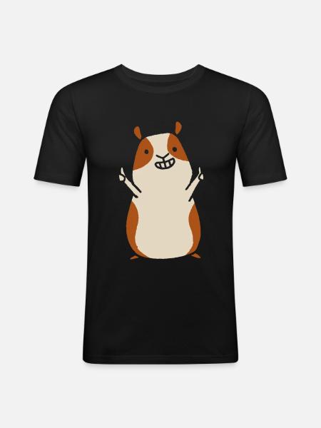 guinea pig - Men's Slim Fit T-Shirt - black