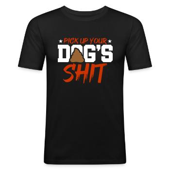 Dog poop - Men's Slim Fit T-Shirt - black - Front - Nik (191cm)