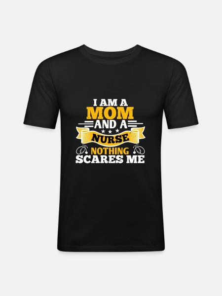 Infirmière maman - T-shirt près du corps Homme - noir