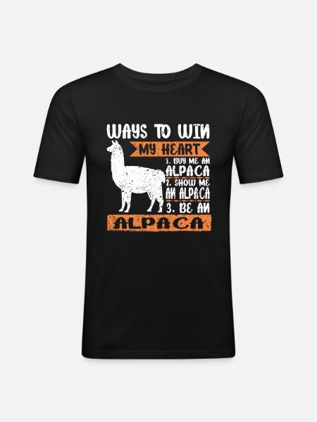 alpaca be an alpaca - Men's Slim Fit T-Shirt - black