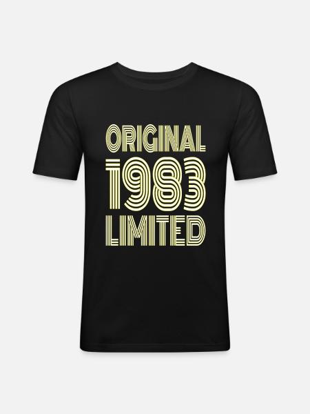 Original 1983 Limité - T-shirt près du corps Homme - noir