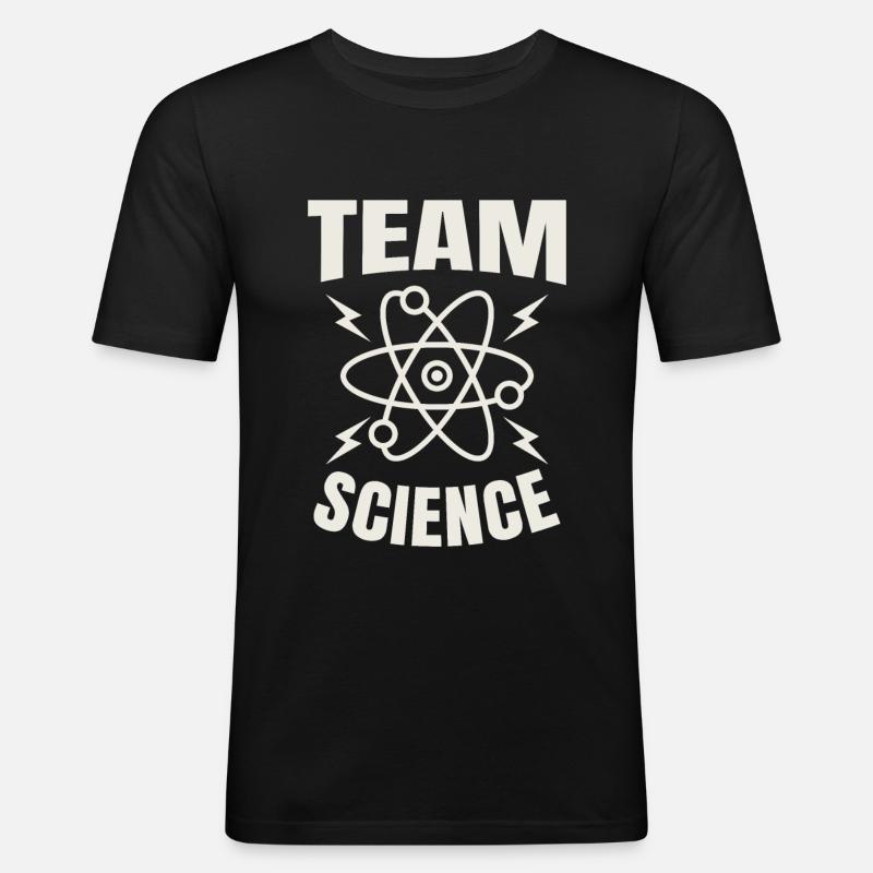Équipe Science / Science, Enseignants, Chercheurs - T-shirt près du corps Homme - noir