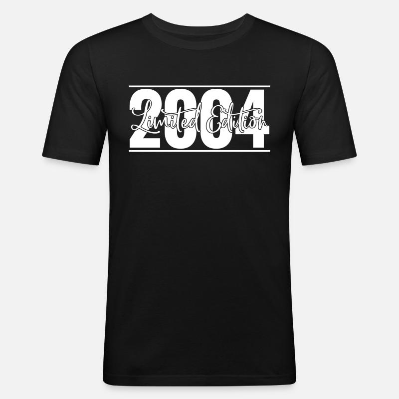 Limited edition 2004 - Männer Slim Fit T-Shirt - Schwarz