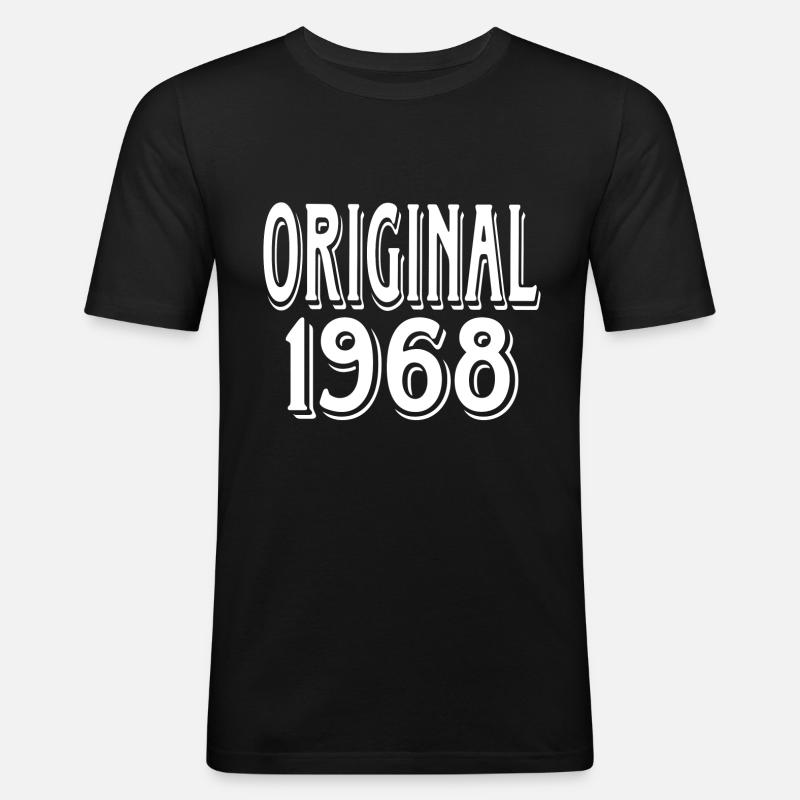 original 1968 - Männer Slim Fit T-Shirt - Schwarz