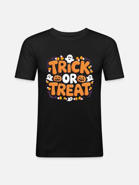 Trick or Treat - Men's Slim Fit T-Shirt - black