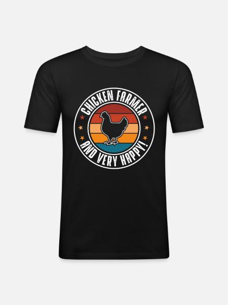 Chicken - Men's Slim Fit T-Shirt - black