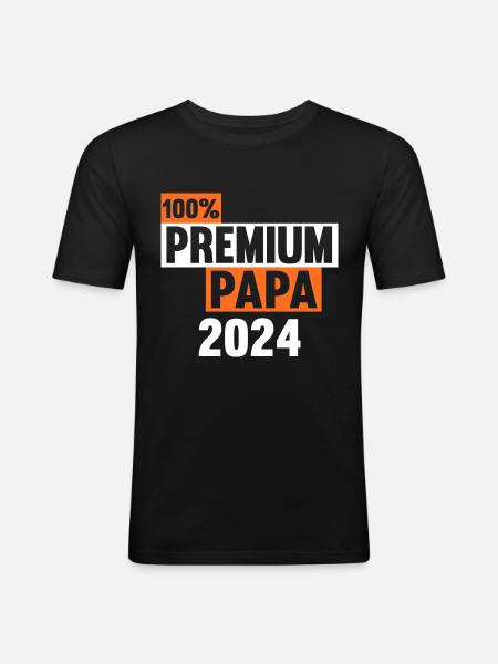 Werdender Papa 2031 - Männer Slim Fit T-Shirt - Schwarz