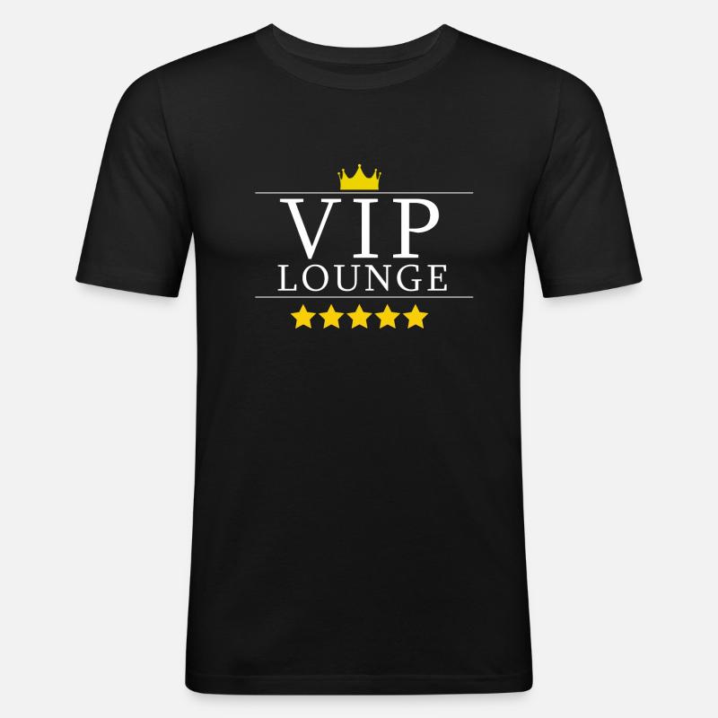 VIP Lounge Design Geschenk - Männer Slim Fit T-Shirt - Schwarz