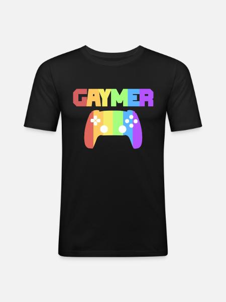 Gaymer - T-shirt près du corps Homme - noir