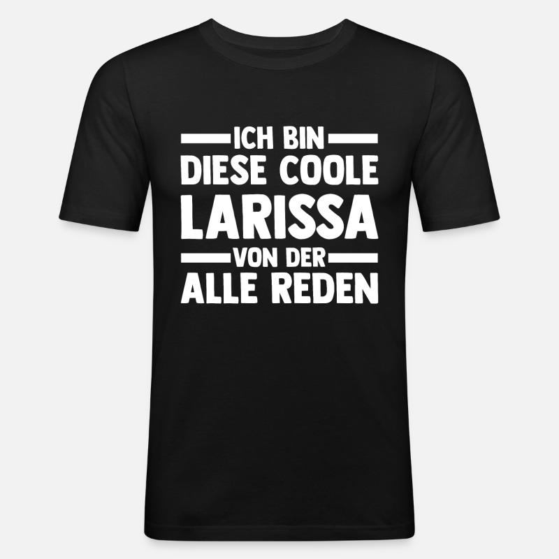 Larissa - Männer Slim Fit T-Shirt - Schwarz