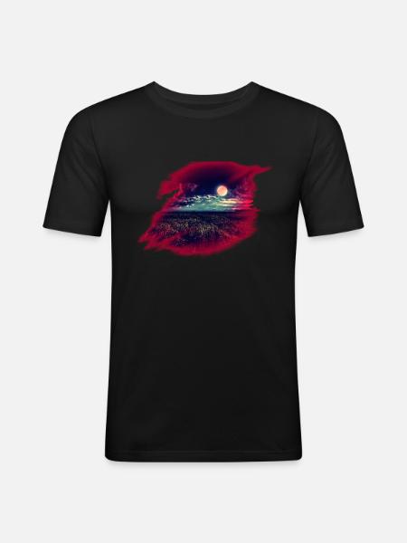 Moon - Men's Slim Fit T-Shirt - black