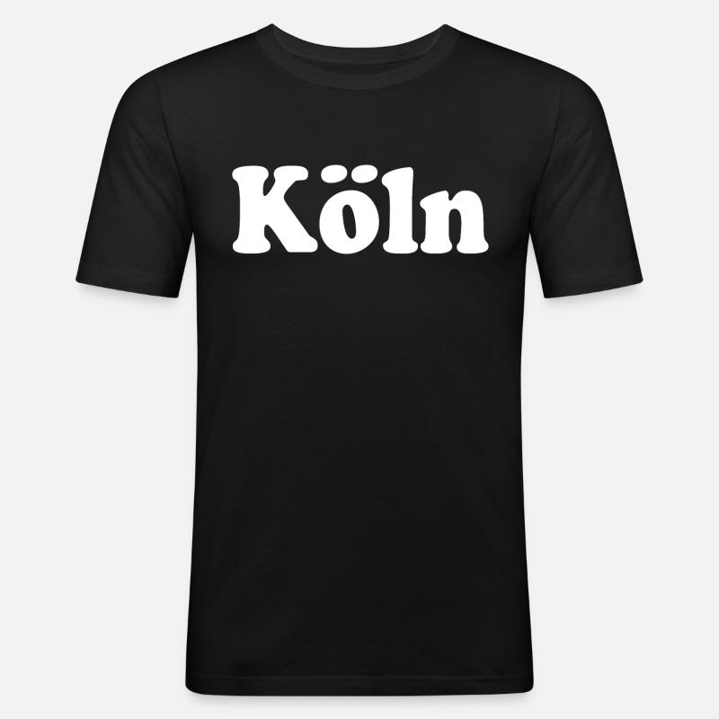 köln - Männer Slim Fit T-Shirt - Schwarz