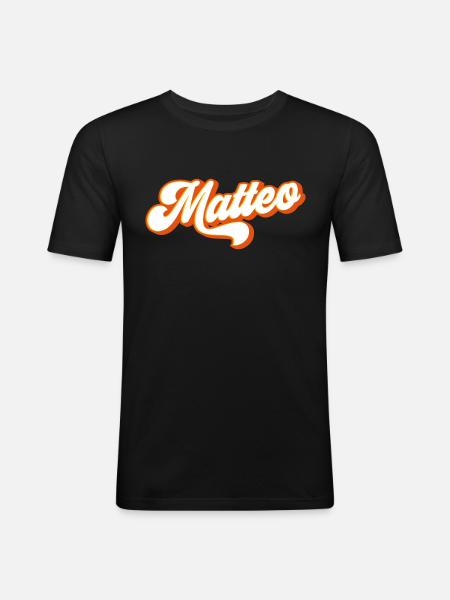 Matteo | Couleurs changeantes - T-shirt près du corps Homme - noir