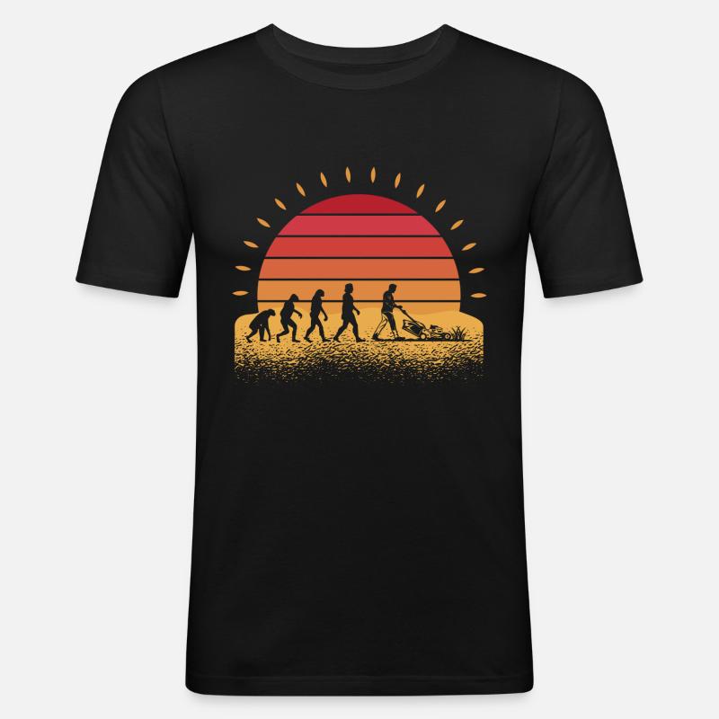 Gartenarbeit Garten Gärtner Evolution Hobbygärtner - Männer Slim Fit T-Shirt - Schwarz
