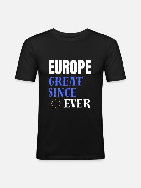 EUROPE GREAT SINCE EVER - Men's Slim Fit T-Shirt - black