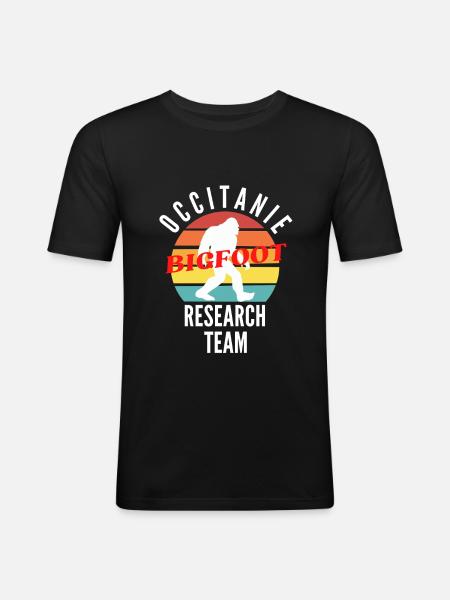 OCCITANIE BIGFOOT RESEARCH - T-shirt près du corps Homme - noir