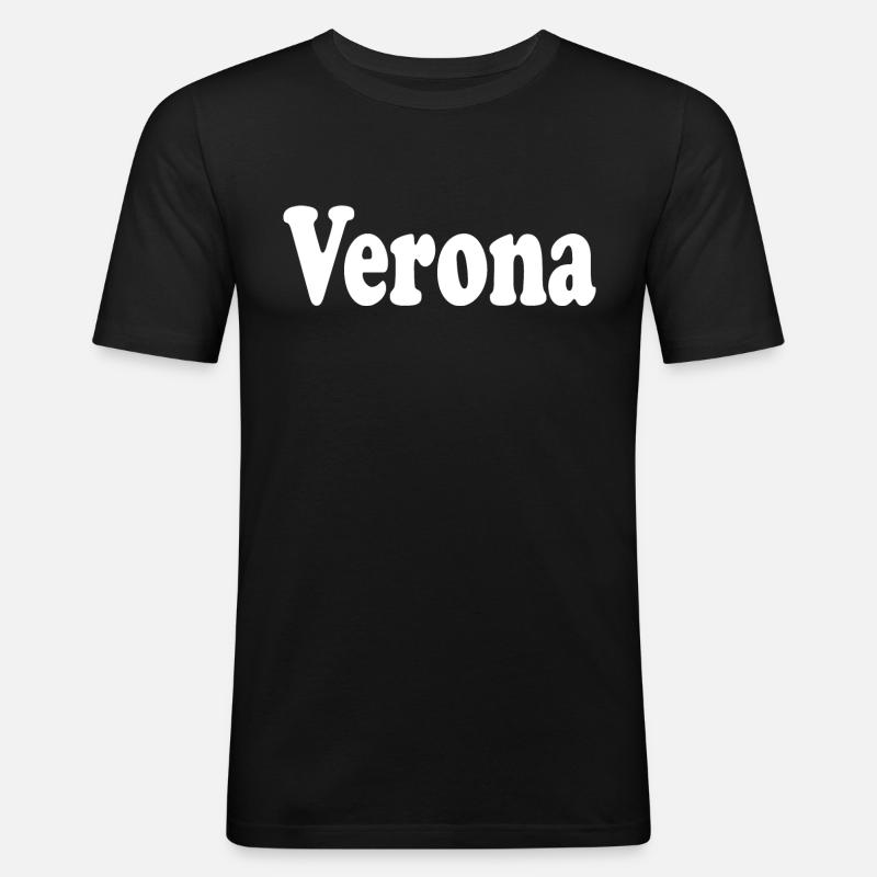 verona - Männer Slim Fit T-Shirt - Schwarz