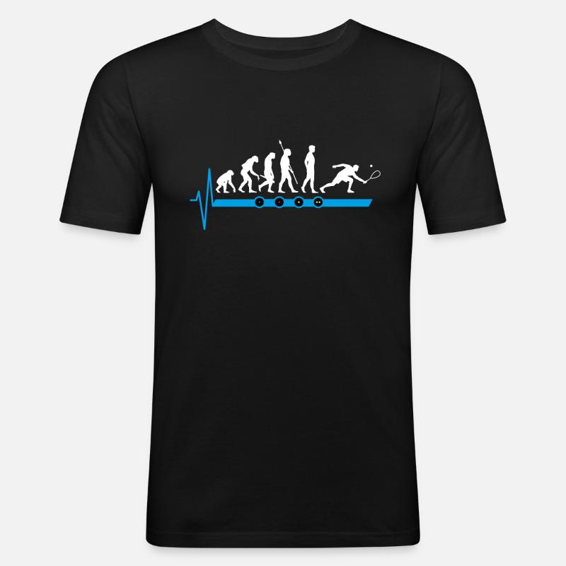 Evolution du rythme cardiaque - T-shirt près du corps Homme - noir