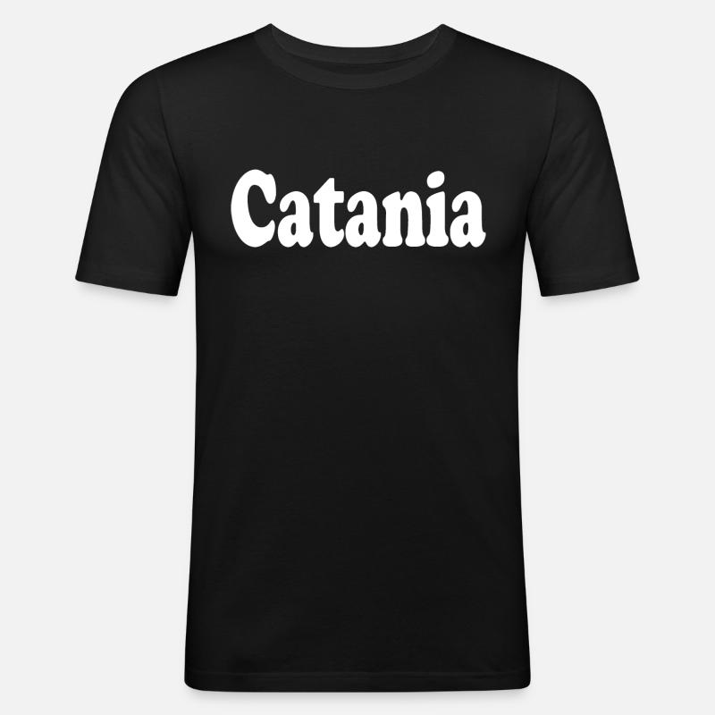 Catania - Männer Slim Fit T-Shirt - Schwarz