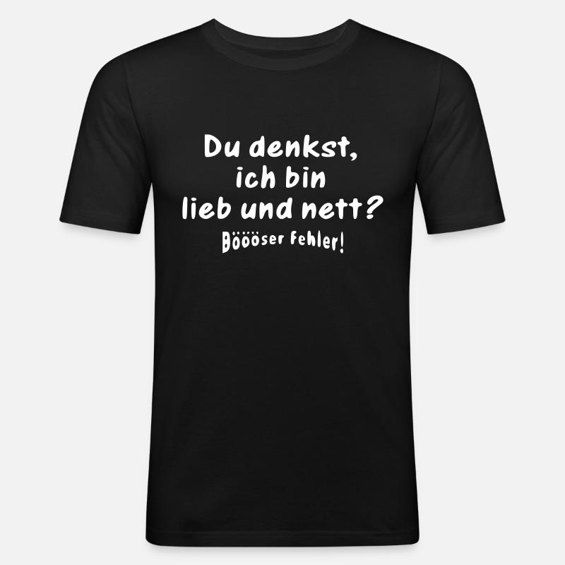 Böser Fehler. - Männer Slim Fit T-Shirt - Schwarz