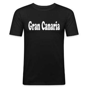 Gran Canaria - Men's Slim Fit T-Shirt - black - Front - Nik (191cm)