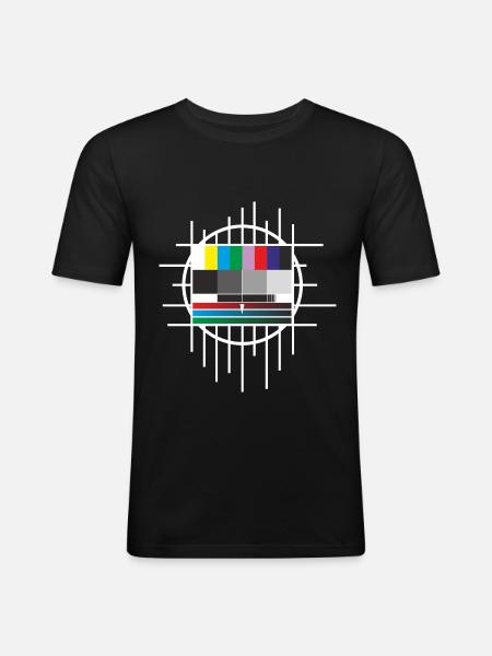 Testbild - Männer Slim Fit T-Shirt - Schwarz