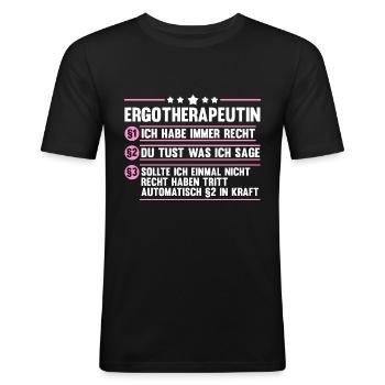 Ergotherapie Ergotherapeutin - Männer Slim Fit T-Shirt - Schwarz - Vorne - Nik (191cm)