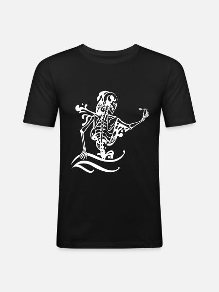 Fléchettes squelette Fléchettes - T-shirt près du corps Homme - noir
