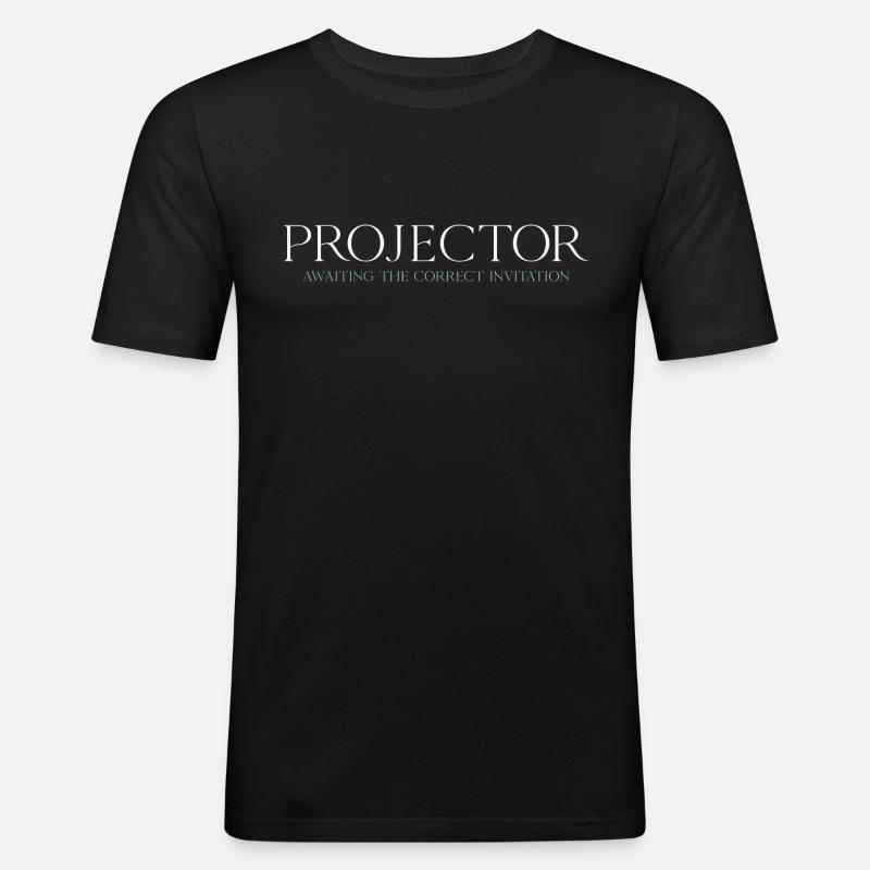 Projector - Männer Slim Fit T-Shirt - Schwarz