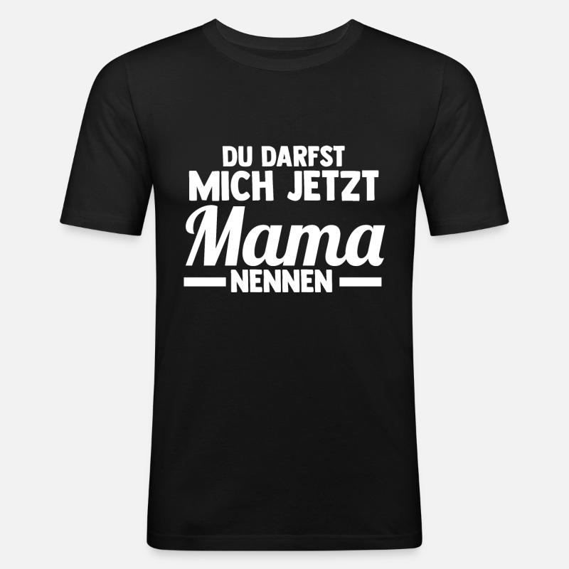 Mutter Mama - Männer Slim Fit T-Shirt - Schwarz